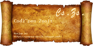 Csépes Zsolt névjegykártya